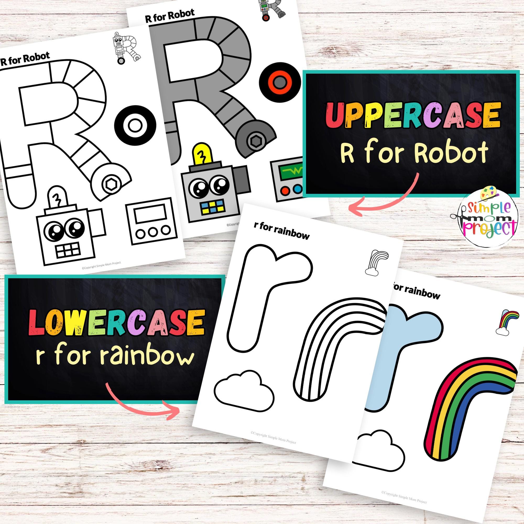 Letter R Activity Book: Printable Coloring Pages for Preschool (PDF ...