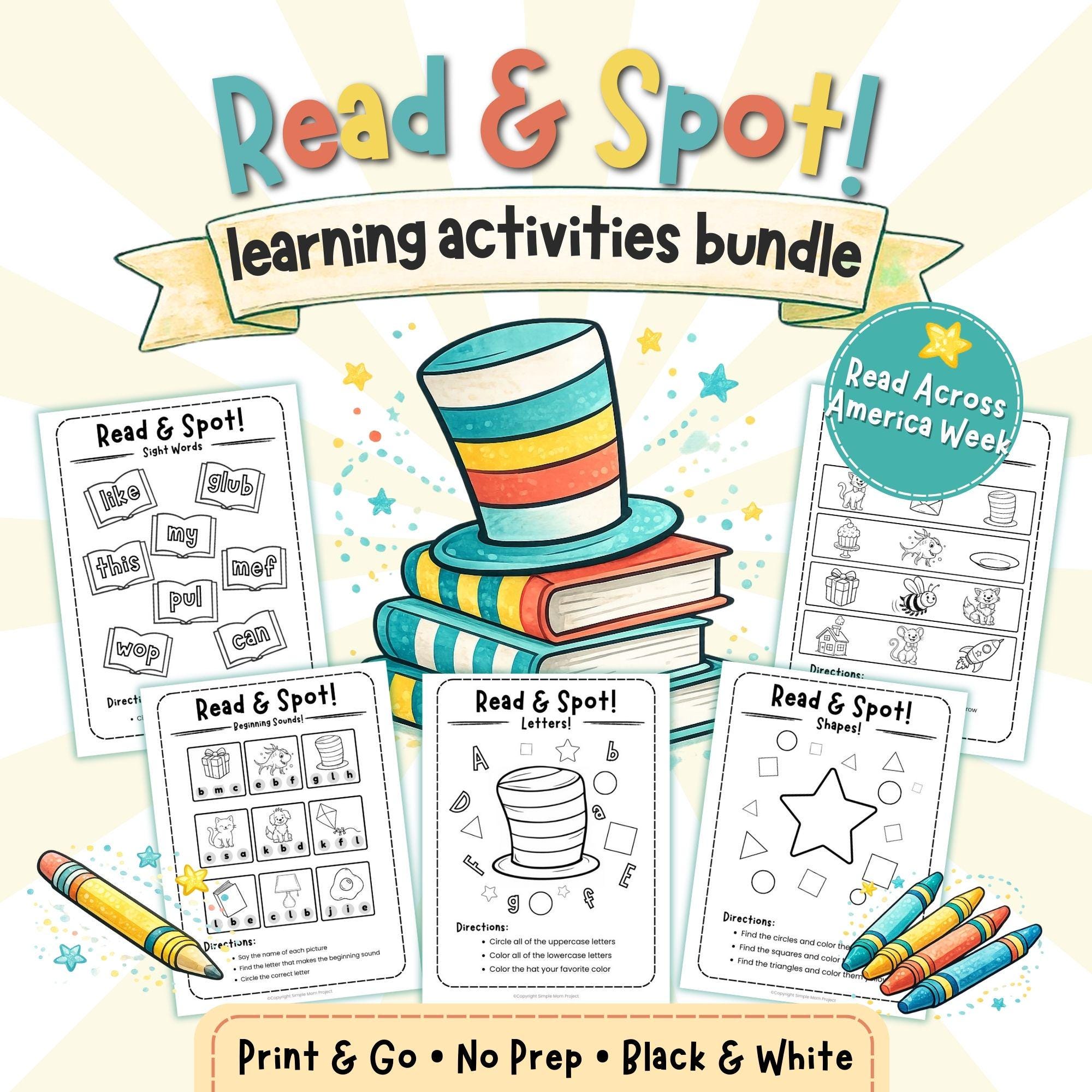 Read Across America Literacy Activities Bundle Printable | Preschool ...