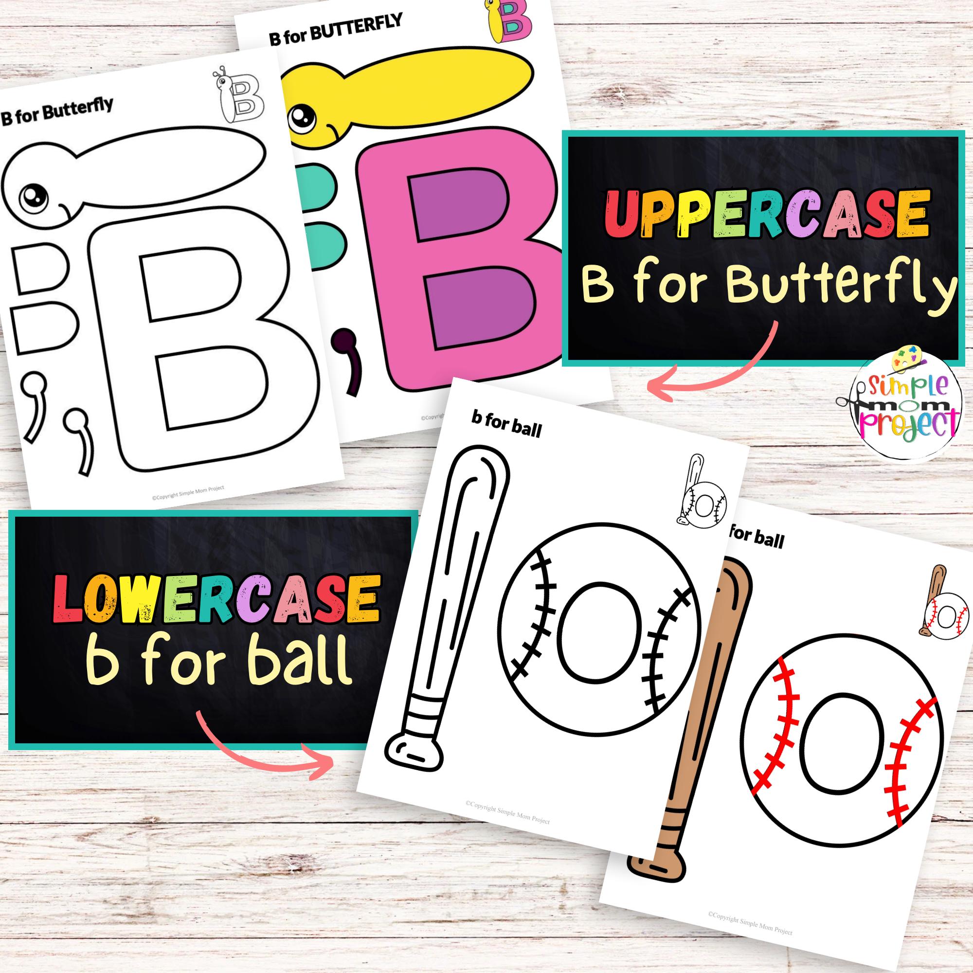 Letter B Activity Book: Preschool Learning, Coloring Pages (PDF Pattern ...