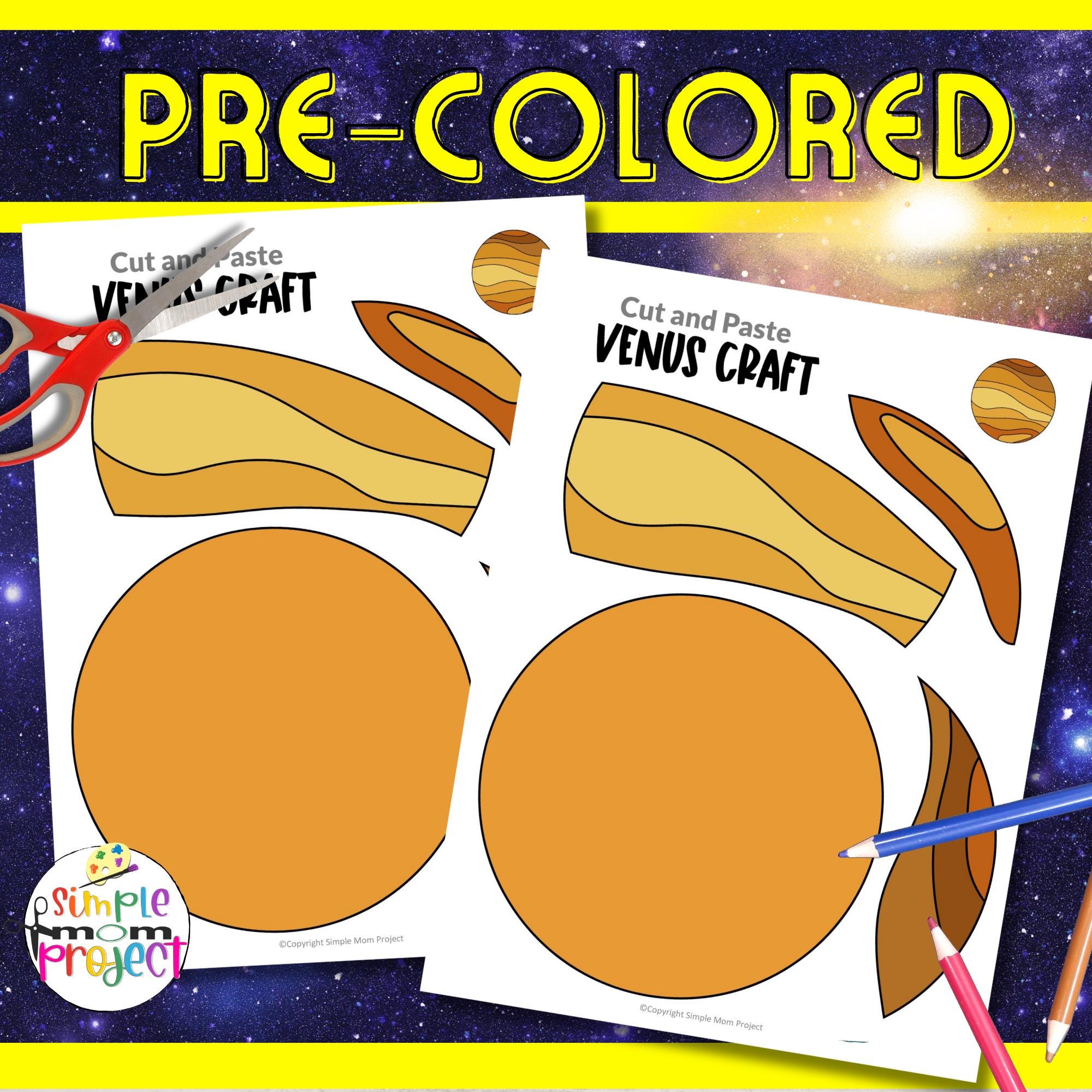 Venus Planet Craft: Cut & Paste Activity, Solar System (digital ...