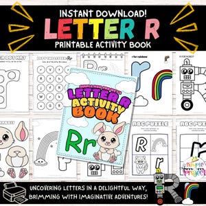 Letter R Activity Book: Printable Coloring Pages for Preschool (PDF Pattern)
