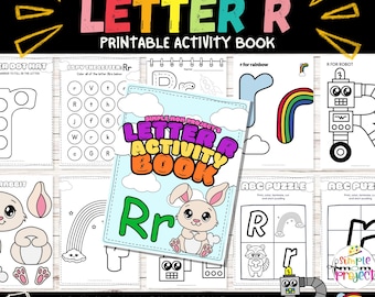 Letter R Activity Book: Printable Coloring Pages for Preschool (PDF Pattern)