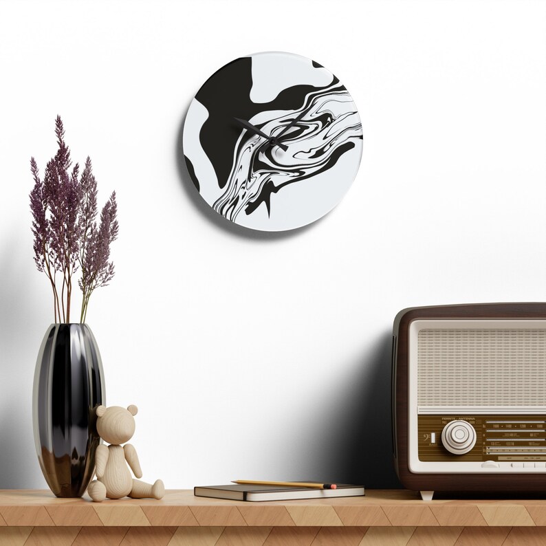 Ink Swirl Clock - Etsy