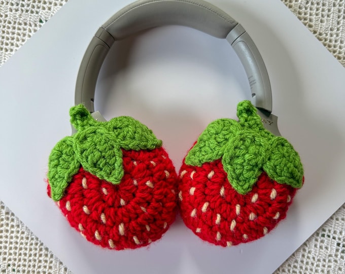 Sony XM4 Headphone Covers | Fruit Design | Crochet Fruit Sony XM4 Headphone Covers | Handmade Headphone Cover | Cute Headphone Cover