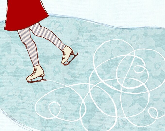 Рисунки на льду коньками