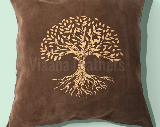 Leather cushions , Cowhide Suede leather, Handmade leather pillow , gift forteachers , wedding, birthday gift ,spring decor, patio decor