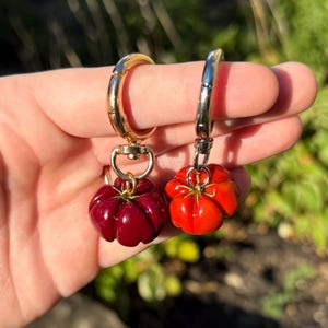 tomaat sleutelhanger, handgemaakte klei-voedseltas-bedels voor portemonnee