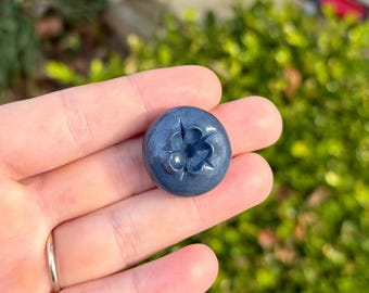 Blueberry Magnet, handmade food kitchen magnets