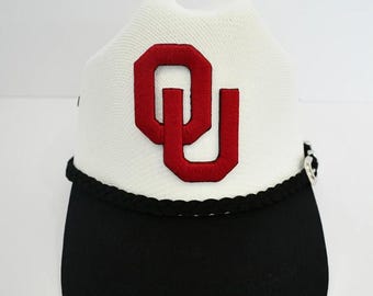 Oklahoma Sooners Cowboy Cap: OU Red Logo, Braided Detail