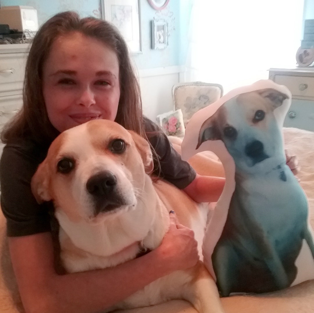 Huggable Pet Picture Pillow Custom Pet Pillow Dog Lover Etsy