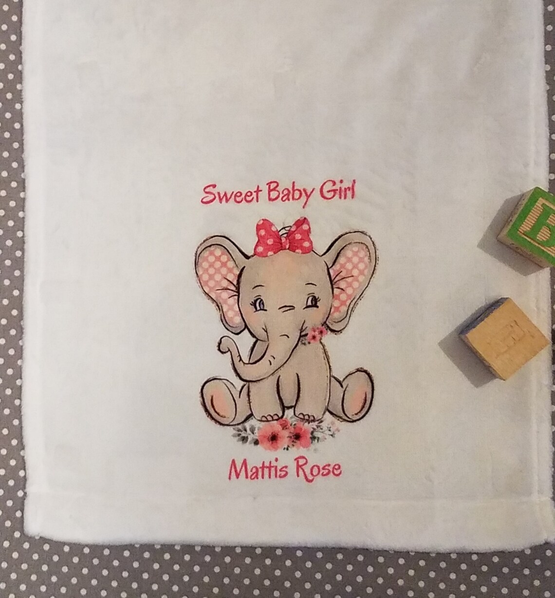 Sweet Personalized Baby Girl Elephant Gift Pillow and Etsy
