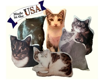Cuscino personalizzato con foto di gatto, perfetto da abbracciare, regalo per amanti dei gatti, regalo per chi studia fuori città, regalo speciale per chi ama i gatti, regalo per donne con i gatti, regalo per chi ha perso un gatto.