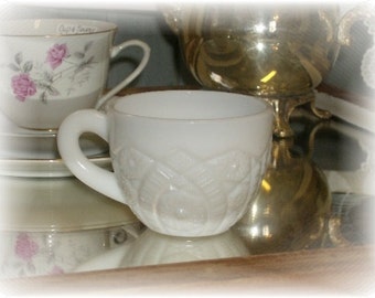 Vintage Milk Glass Punch Cup - Etsy