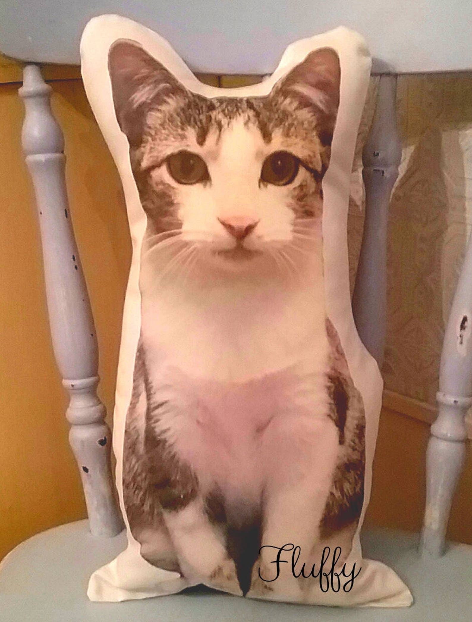 Huggable Custom Cat Photo Pillow Special Cat Lover Gift Cat Etsy
