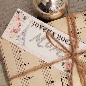 Printable French Joyeux Noel Christmas Gift Tags With French Script and ...