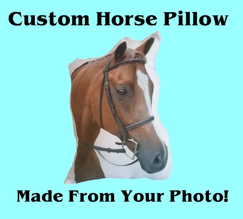 Personalized Horse Photo Gift Pillow Horse Portrait Pillow Etsy