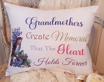 Sentimental Grandmother Gift Pillow, Thoughtful Present for Grandma