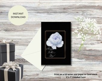 Printable fathers day card, Happy Father's Day Card, Simple fathers day card, 5"x7"  Card, Downloadable fathers day card, Dad card, Dad card
