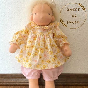 Sweet as Honey a dress and blouse sewing pattern for dolls 14 16 tall 35cm 45cm tall PDF image 2