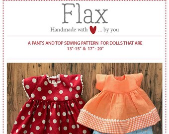 Flax Doll Clothing Pattern by Meadowfinch - in 2 sizes