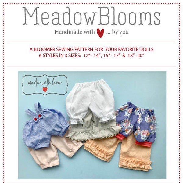 MeadowBlooms Doll Clothing Pattern by Meadowfinch