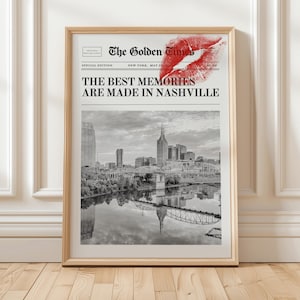 Nashville Wall Art Nashville Plakat Gazeta Wydruk Y2K kokietka vintage maksymalista Magazyn Modny pustynia preppy vintage minimalistyczny prezent