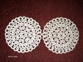 White Tatted Doilies, Set of Two Handmade, Mothers Day Gift, Handmade Lace Tatting