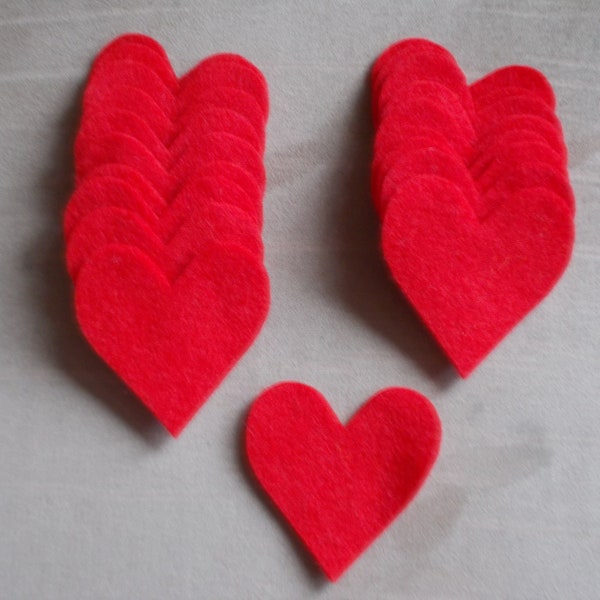 Felt Die Cut Hearts Etsy
