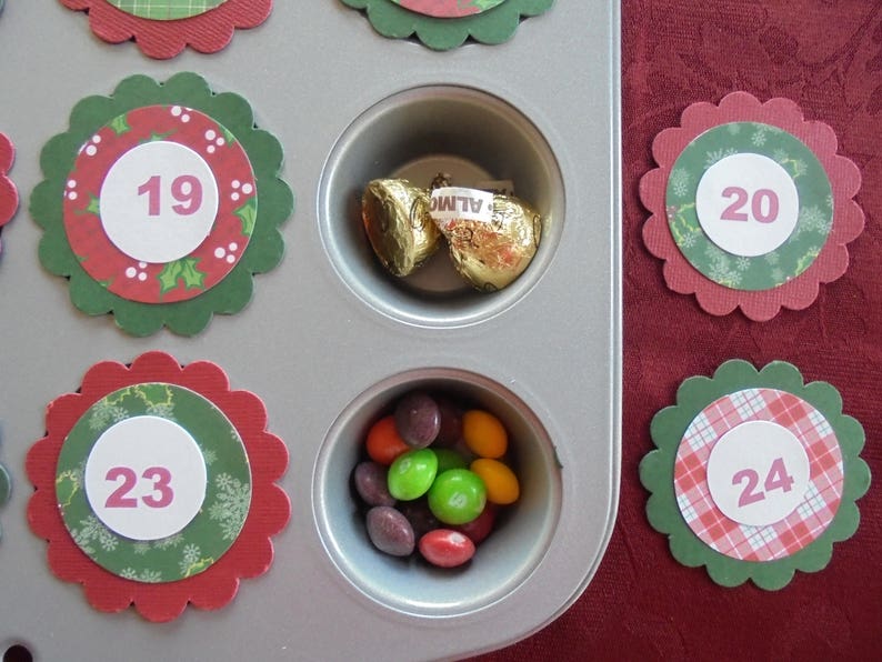 Advent Calendar Mini Cupcake Tin Advent Calendar for Kids Etsy