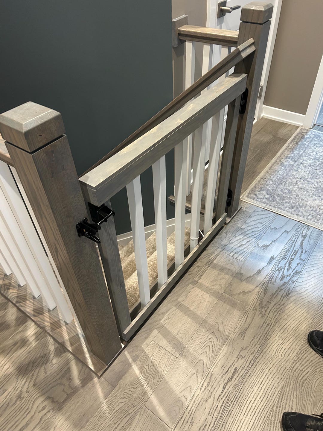 Curated visual reference: Gallery Detail: Modern Wooden Baby Pet Gate Customizable Size For Every Entryway