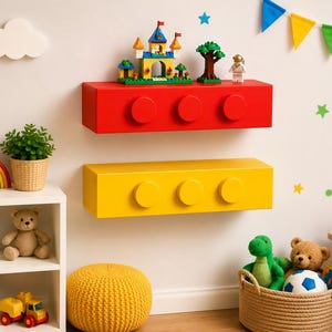 LEGO Style Floating Shelf