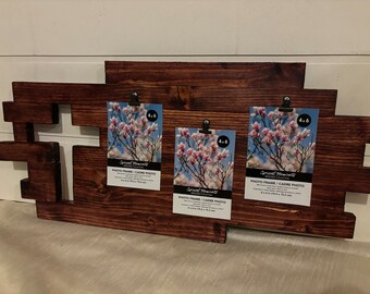 Custom wooded cross picture holder