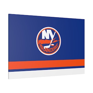 Islanders Hockey Canvas, Islanders Hockey Art, Islanders Hockey Isles, Islanders Hockey Gift, Islanders Logo, Man Cave.