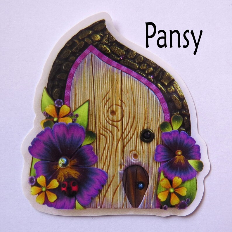 WINDOW CLINGS Fairy Doors, Static Cling Original Artwork image 7