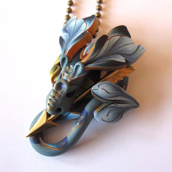 Fairy Rider Dragon Necklace with Arrow