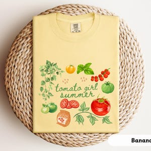 Comfort Colors® Tomate T-Shirt, Tomate Mädchen Sommer, Garten Obst T-Shirt, Tomate Mädchen Ästhetik, Cottagecore Kleidung Vegan Shirt, Gemüse Shirt