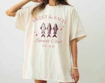 Comfort Colors® Sardines Tin Fish Shirt, Oversized Trendy Tinned Fish Shirt, Amalfi  Summer Coastal Fisherman Aesthetic, Fish Lover