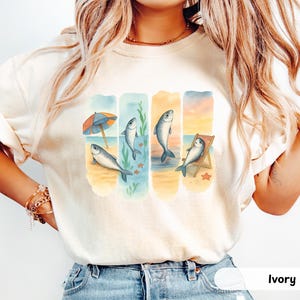 Comfort Colors® Sardines Tin Fish Shirt, Ocean Oversized Trendy Tinned Fish Shirt, Amalfi  Summer Coastal Fisherman Aesthetic, Fish Lover