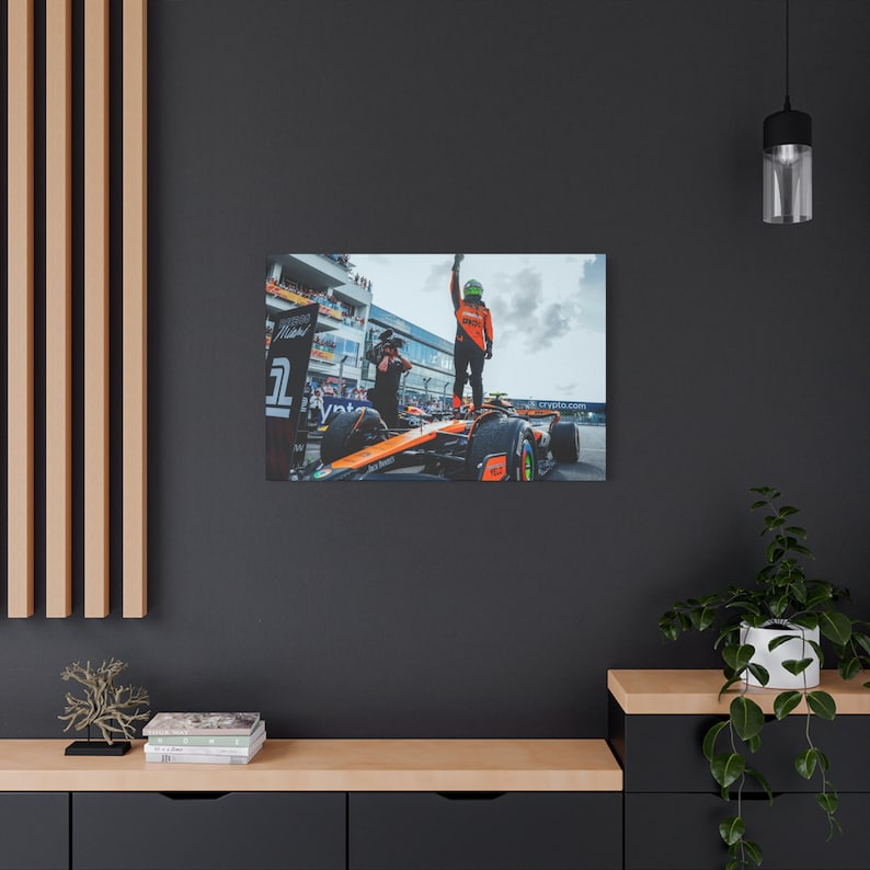 Lando NORRIS F1 WIN Miami 2024 / F1 Canvas / Formula One Motorsport Canvas / Gift for F1 Fans / F1 Wall Art image 3