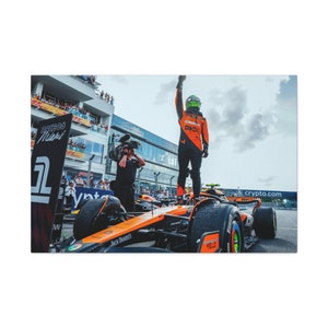 Lando NORRIS F1 WIN Miami 2024 / F1 Canvas / Formula One Motorsport Canvas / Gift for F1 Fans / F1 Wall Art image 2