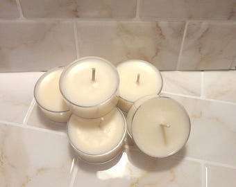 Scented Soy Tea Lights: Hand Poured Party Favors