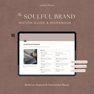 Soulful Brand Workbook: 7-Step Brand Building Notion Template (Digital Download) image 1