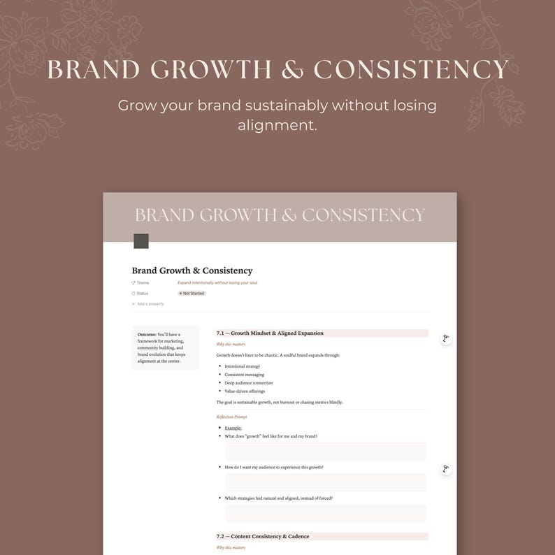 Soulful Brand Workbook: 7-Step Brand Building Notion Template (Digital Download) image 9