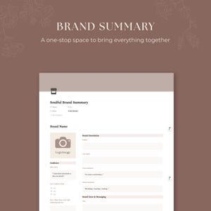 Soulful Brand Workbook: 7-Step Brand Building Notion Template (Digital Download) image 10
