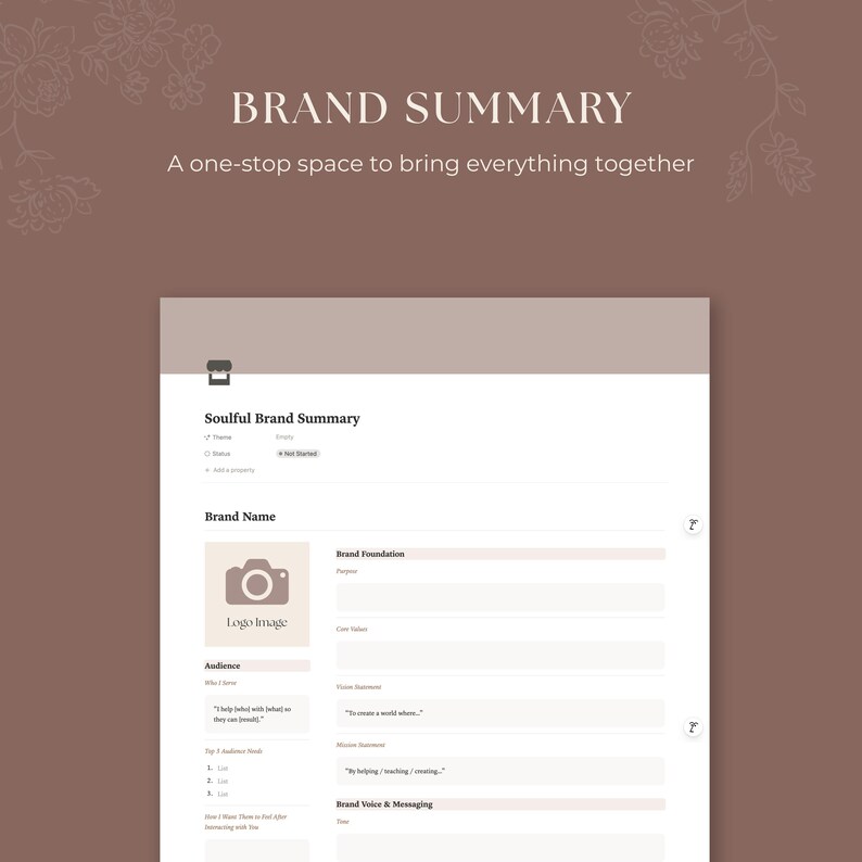 Soulful Brand Workbook: 7-Step Brand Building Notion Template (Digital Download) image 10
