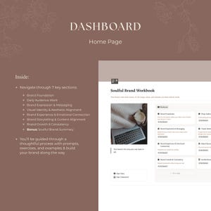 Soulful Brand Workbook: 7-Step Brand Building Notion Template (Digital Download) image 2