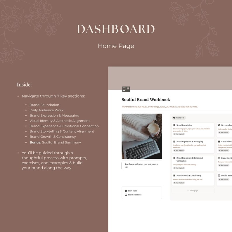 Soulful Brand Workbook: 7-Step Brand Building Notion Template (Digital Download) image 2