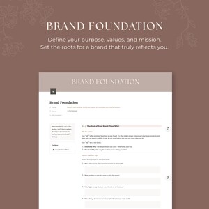 Soulful Brand Workbook: 7-Step Brand Building Notion Template (Digital Download) image 3