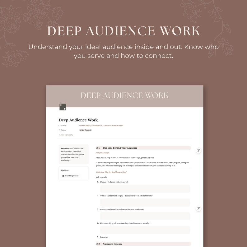 Soulful Brand Workbook: 7-Step Brand Building Notion Template (Digital Download) image 4