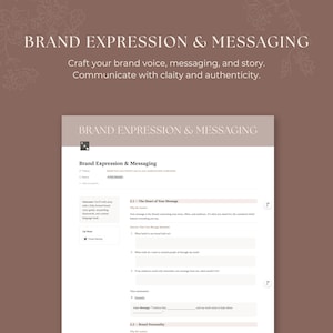 Soulful Brand Workbook: 7-Step Brand Building Notion Template (Digital Download) image 5